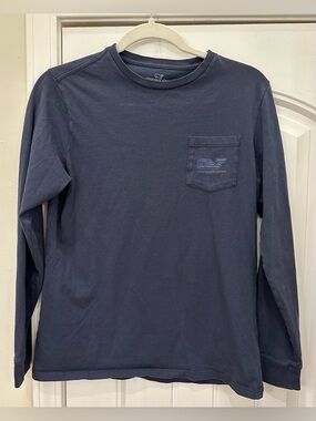 Vineyard Vines Navy Long Sleeve Pocket Tee L